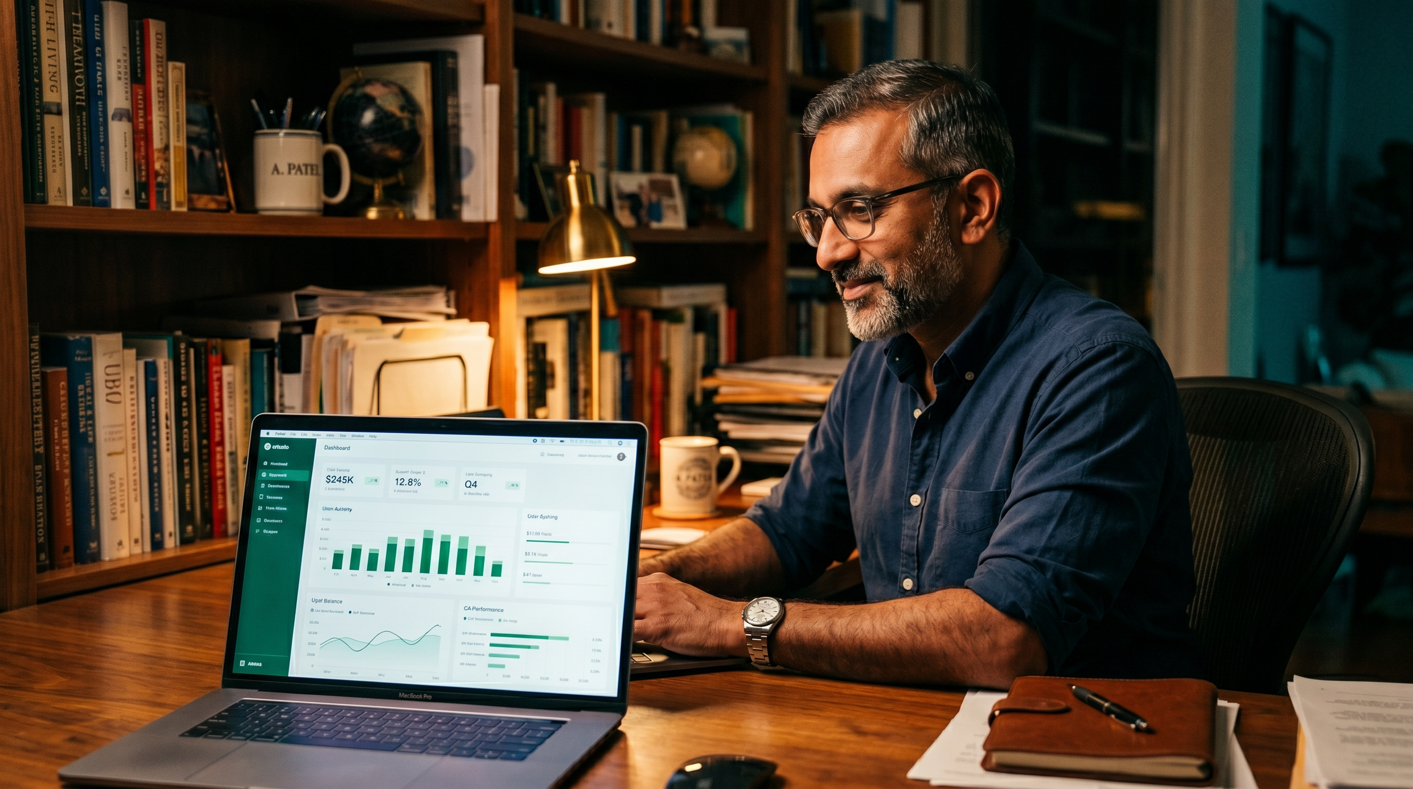 Agency owner reviewing the dashboard